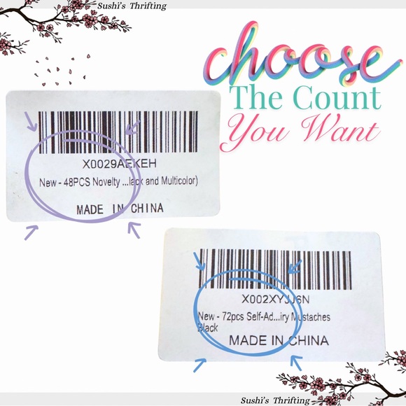 • Self-Adhesive Mustaches • Costume & Photo Props 🥸 - Picture 4 of 4